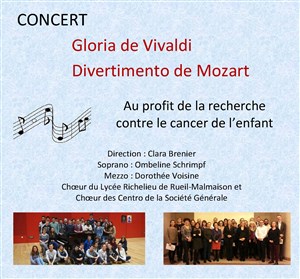 Affiche de Concert Gloria de Vivaldi et Divertimento de Mozart
