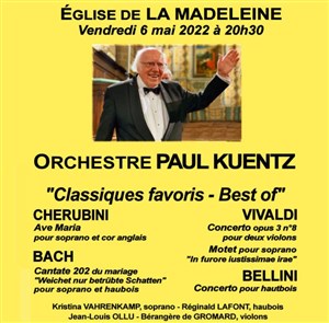 Affiche de Classiques favoris Best of | Bach / Vivaldi / Cherubini / Bellini / Haendel - Orchestre Paul Kuentz