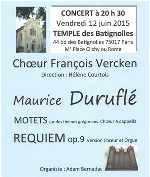 Affiche de Concert annuel du Choeur François Vercken