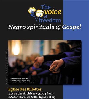 Affiche de The Voice of Freddom à l'Eglise des Billettes
