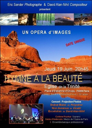 Affiche de Un opéra d'images | Concert - Projection Photos sur écran géant