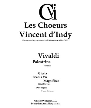Affiche de Vivaldi / Palestrina / Victoria