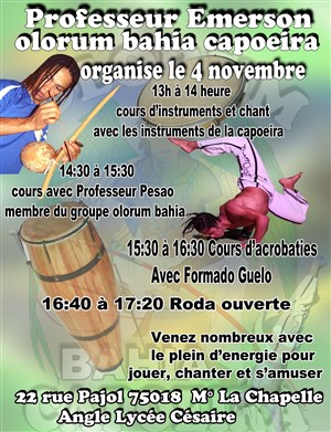Affiche de Stage de capoeira régional pour tous