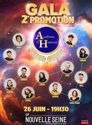 Affiche de Gala de la 2ème promotion de l'Académie d'Humour