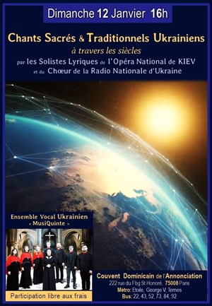 Affiche de Chants Sacrés & Traditionnels Ukrainiens