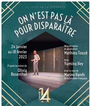 Affiche de On n'est pas là pour disparaître