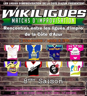Affiche de Wikiligues 8ème Saison Rencontres d'impro entre ligues de la Côte d'Azur
