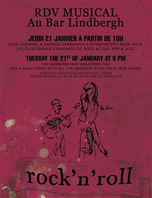 Affiche de Aude Quartet Jazz en Duo - Soirée Rock Actuel