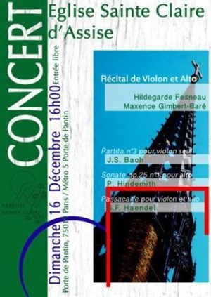 Affiche de Hildegarde Fesneau & Maxence Grimbert-Barre | Violon et alto