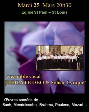 Affiche de Ensemble vocal Jubilate Deo & Soliste Lyrique