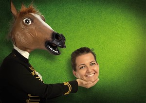 Affiche de Madame monte sur ses grands chevaux