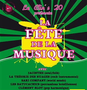 Affiche de Fête de la musique 2015 avec 8 concerts extérieurs