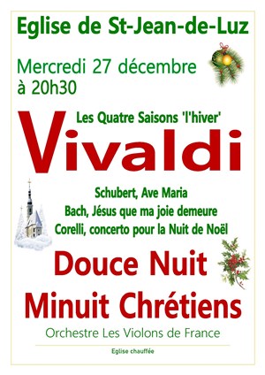 Affiche de Concert de Noël à Saint Jean de Luz