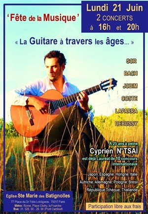 Affiche de Récital de Guitare Classique | La guitare à travers les âges