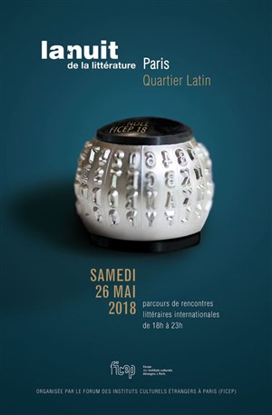 Affiche de Nuit de la littérature 2018 - Quartier Latin