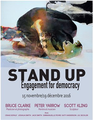 Affiche de Vernissage : Stand Up - Engagement for democracy