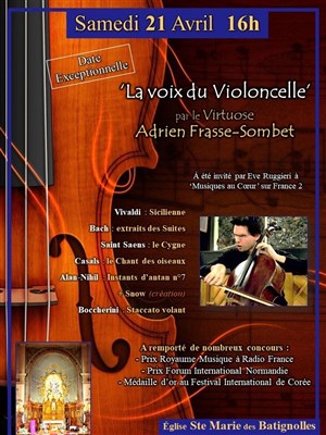 Affiche de Récital : La voix du Violoncelle
