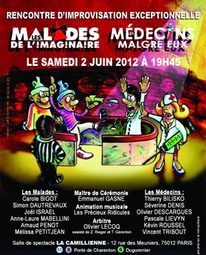 Affiche de Match d'impro : Les malades de l'imaginaire vs Les médecins malgré eux