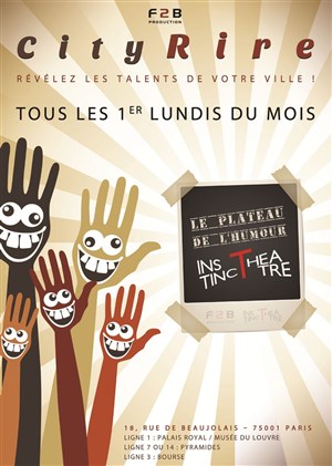 Affiche de CityRire : Le plateau du Rire de l'Instinct Théâtre Paris