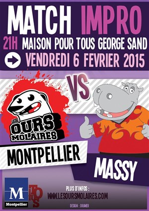 Affiche de Match Impro : les Ours Molaires VS les Impropotam