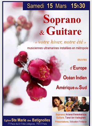 Affiche de Soprano et Guitare : Musique d'Europe, Océan Indien, Amérique du Sud