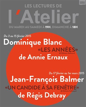 Affiche de Un Candide à sa fenêtre | Les lectures de l'Atelier avec Jean-François Balmer
