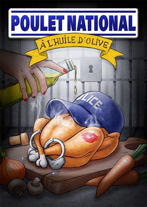 Affiche de Poulet National à l'huile d'olive