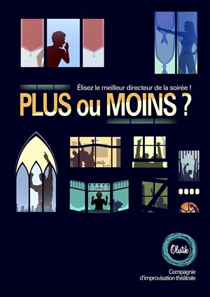 Affiche de Plus ou moins - Le spectacle d'impro
