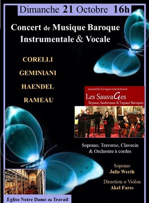 Affiche de Concert de Musique Baroque Instrumentale et Vocale