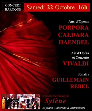 Affiche de Concert baroque pour soprano, contralto et instruments