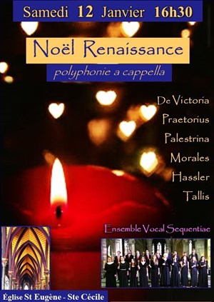 Affiche de Polyphonie Renaissance de Noël pour Choeur