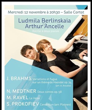 Affiche de Ludmila Berlinskaïa & Arthur Ancelle - Récital à deux pianos