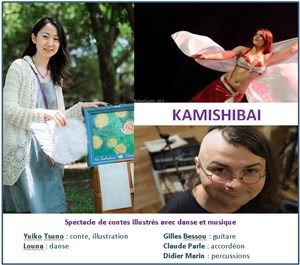 Affiche de Kamishibai : contes illustrés avec musique et danse