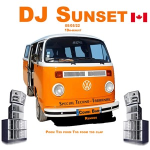 Affiche de Dj Sunset de Montréal : spécial Techno Tabarnac