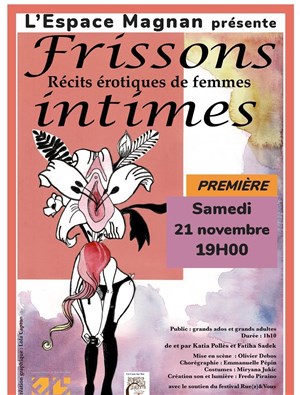 Affiche de Frissons Intimes, récits érotiques de femmes