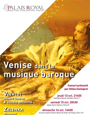 Affiche de Venise dans la musique baroque | Eglise Notre Dame de Grâce de Passy