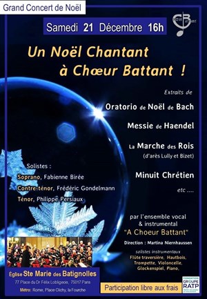 Affiche de Grand Concert de Noël des Batignolles