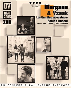 Affiche de Morgane & Yzaak + LordJim Duo Acoustique + Saint's Rascal