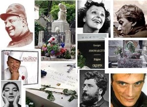 Affiche de Visite guidée du Père Lachaise sur le thème : de Bellini à Mano Solo, deux siècles de musique au cimetière | par Philippe Landru