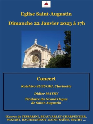 Affiche de Clarinette et orgue à Saint-Augustin