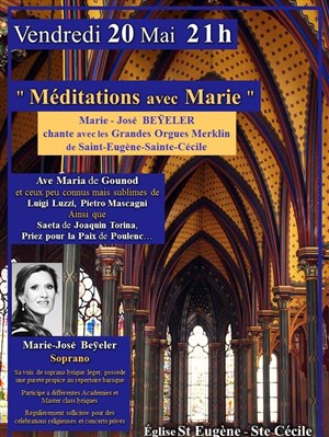 Affiche de Méditations avec Marie : Récital Soprano et Orgue