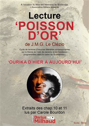 Affiche de Poisson d'or de J.M.G. Le Clézio - Lecture