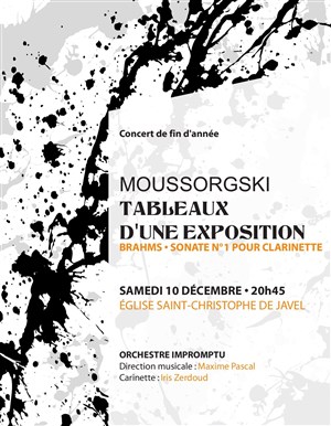 Affiche de Orchestre Impromptu - Concert Brahms Moussorgski | Eglise Saint-Christophe de Javel