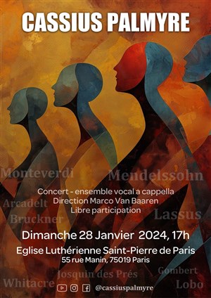 Affiche de Concert Cassius Palmyre Ensemble Vocal A Cappella