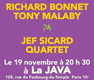 Affiche de Richard Bonnet & Tony Malaby + Jef Sicard | Jazz à la Java