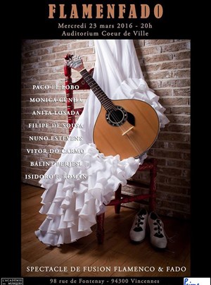 Affiche de Flamenfado, spectacle de fusion flamenco et fado