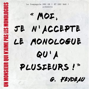 Affiche de Un monsieur qui n'aime pas les monologues
