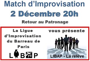 Affiche de Match d'improvisation théâtrale : Libap-Libap la relève