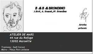 Affiche de Jean Pierre Brondino | BB&B Brel, Bruant et Brondino