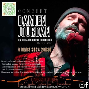 Affiche de Damien Jourdan en duo avec Pierre Coutaudier